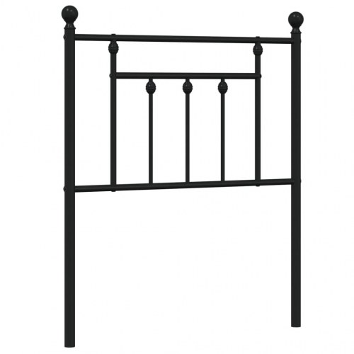 Sengegavl i metal 75 cm - sort, klassisk design