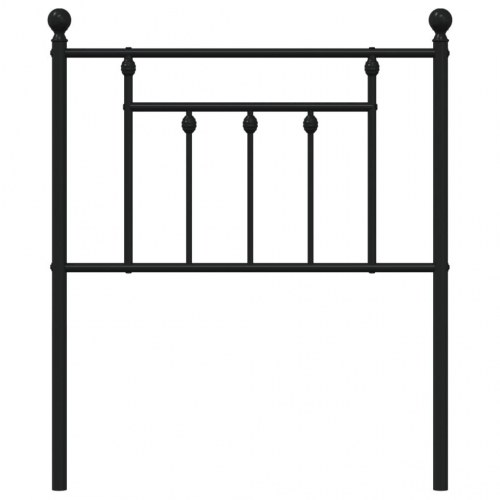 Sengegavl i metal 75 cm - sort, klassisk design