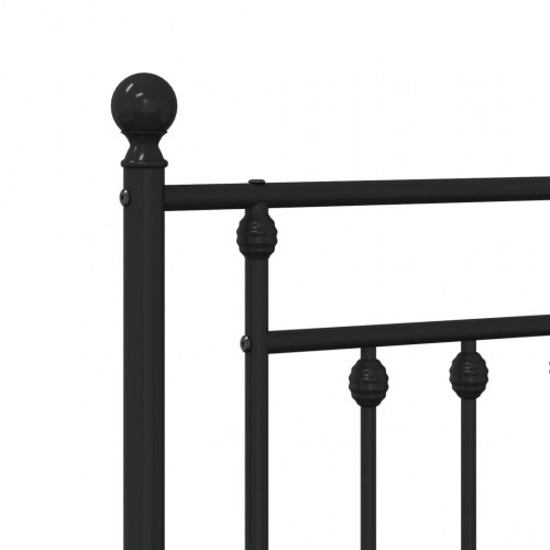 Sengegavl i metal 75 cm - sort, klassisk design