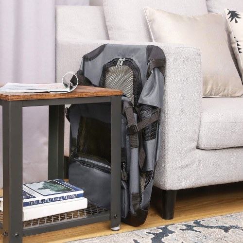 Foldbar transporttaske til kæledyr – stof hundebur 70 × 52 × 52 cm, grå