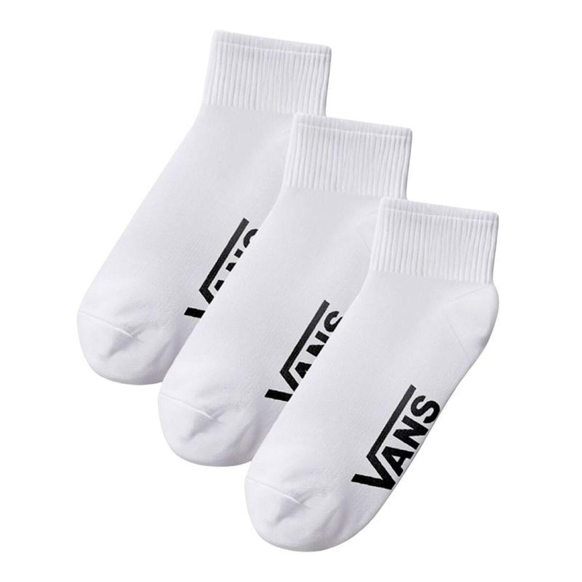 Vans Classic Quarter Crew sportsstrømper - hvid 3-pak (M) billede