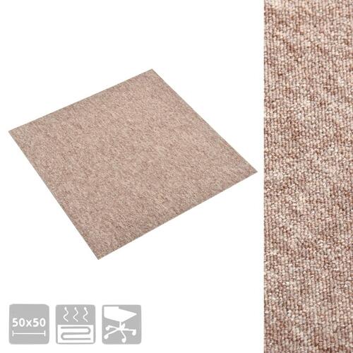 Tæppefliser 20 stk. 5 m² 50x50 cm beige