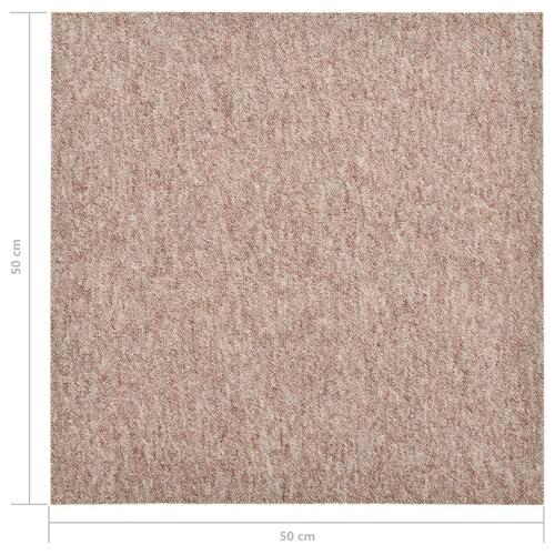 Tæppefliser 20 stk. 5 m² 50x50 cm beige