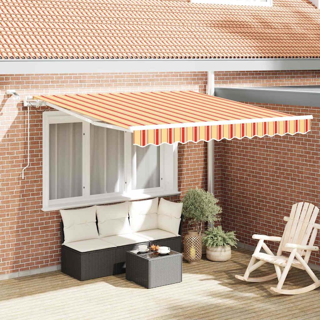 Utrækkelig Markise Gul og orange 350 x 250 cm billede