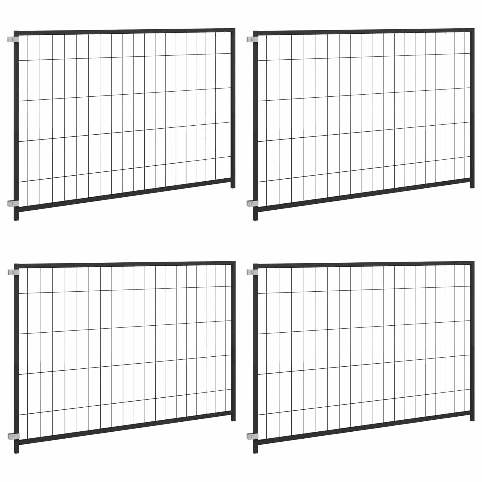 Hundeløbegård 300x100x70 cm stål sort billede