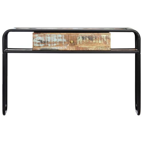 Konsolbord 118x30x75 cm massivt genbrugstræ