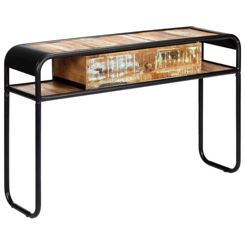 Konsolbord 118x30x75 cm massivt genbrugstræ