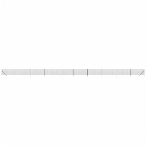 Trådhegn med jordspyd 1,1 × 25 m - antracitgrå, galvaniseret stål med PVC