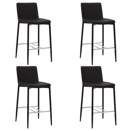 Barstole 4 stk. kunstlæder brun
