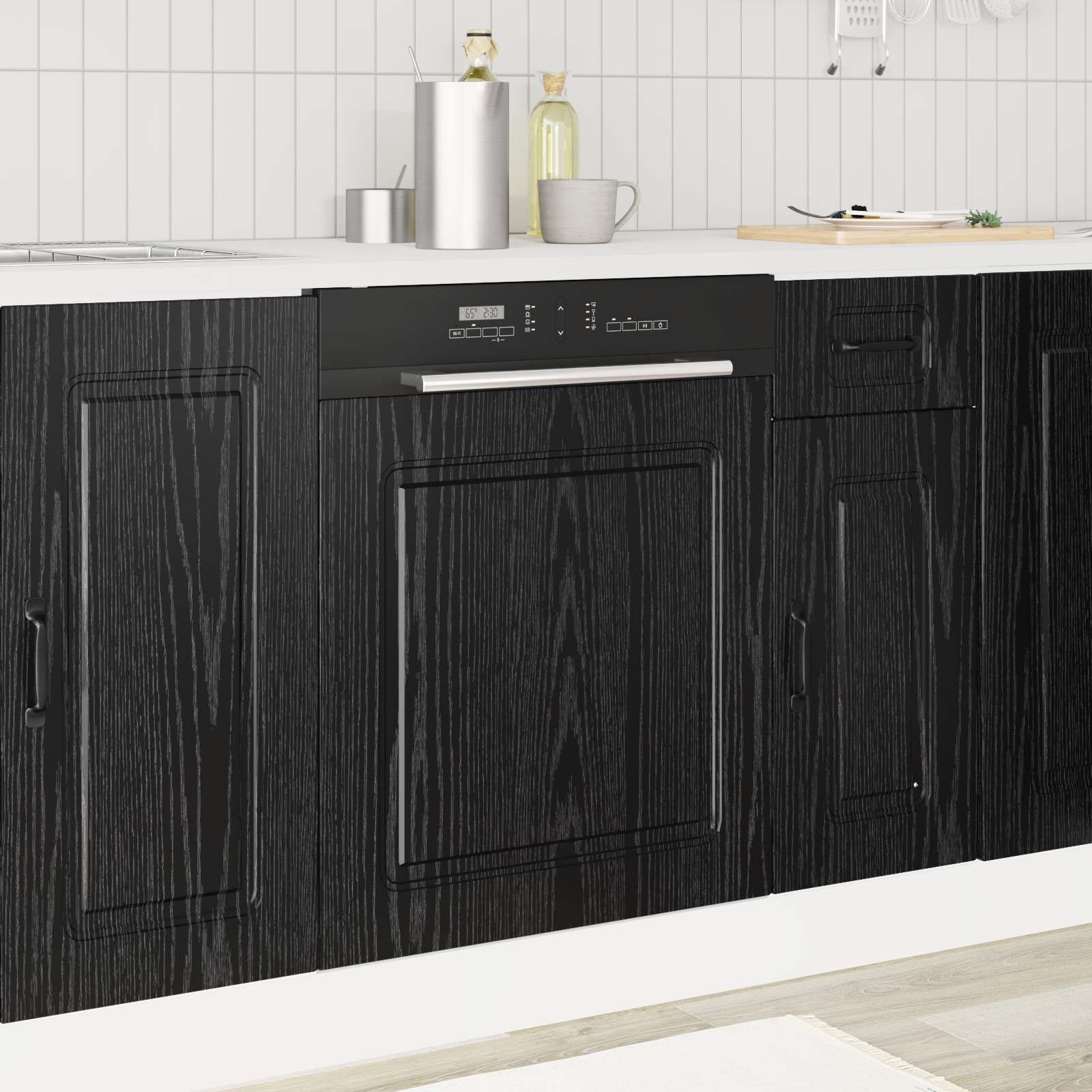 Køkkenskab Kalmar Sort eg 60 x 1,5 x 67 cm Konstrueret træ billede