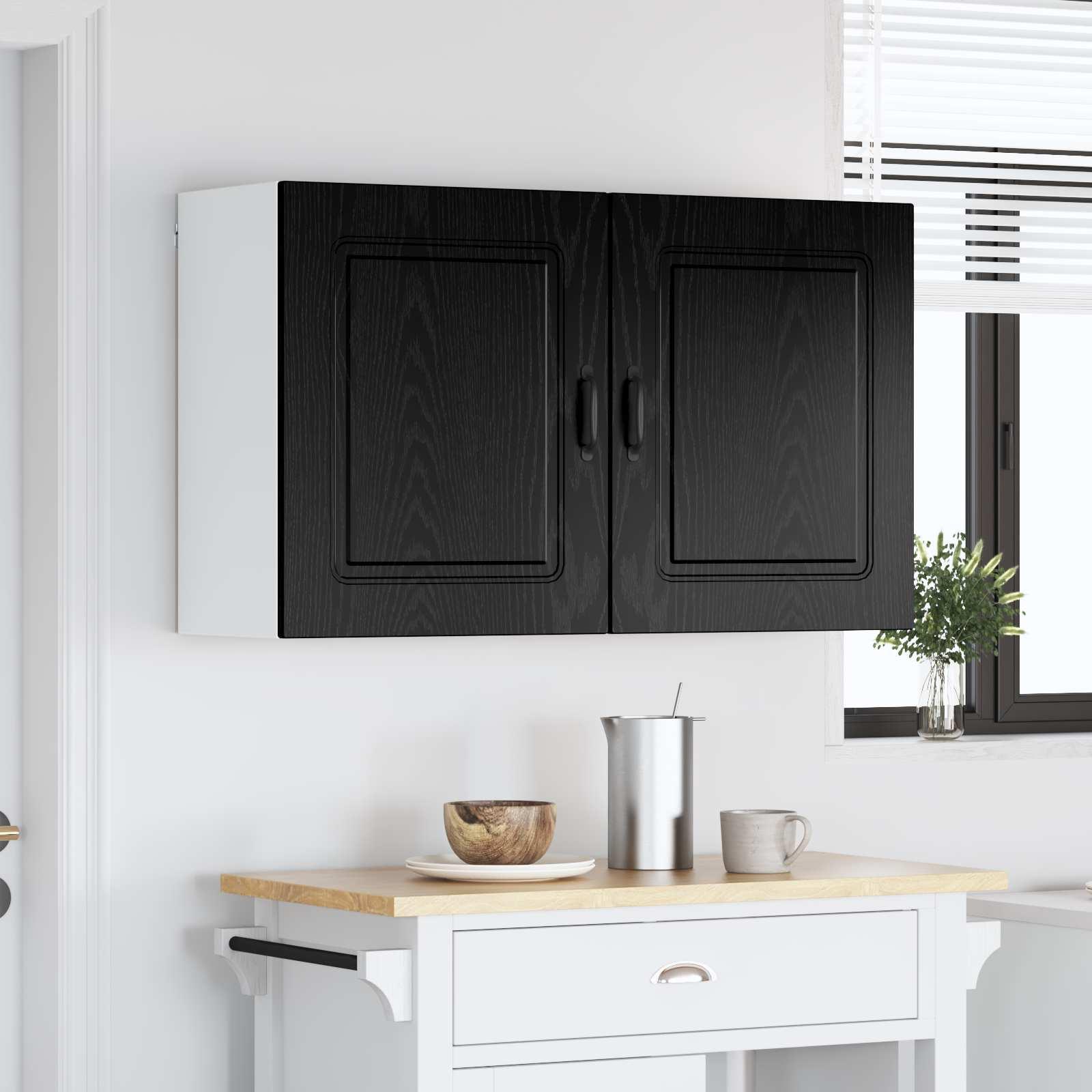 Køkkenskab Kalmar 2 stk Sort eg 50 x 31 x 60 cm Konstrueret træ billede