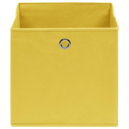 Opbevaringskasser 10 stk. 32x32x32 stof gul