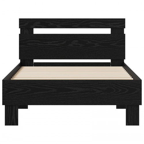 Sengestel i sort eg 100×200 cm - konstrueret træ