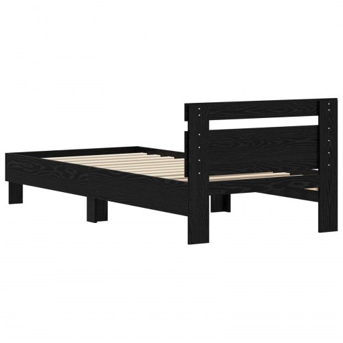 Sengestel i sort eg 100×200 cm - konstrueret træ