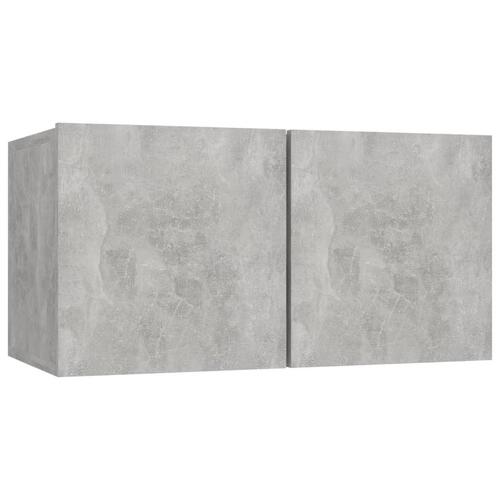 Tv-skabe 4 stk. 60x30x30 cm konstrueret træ betongrå