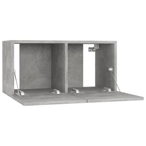 Tv-skabe 4 stk. 60x30x30 cm konstrueret træ betongrå