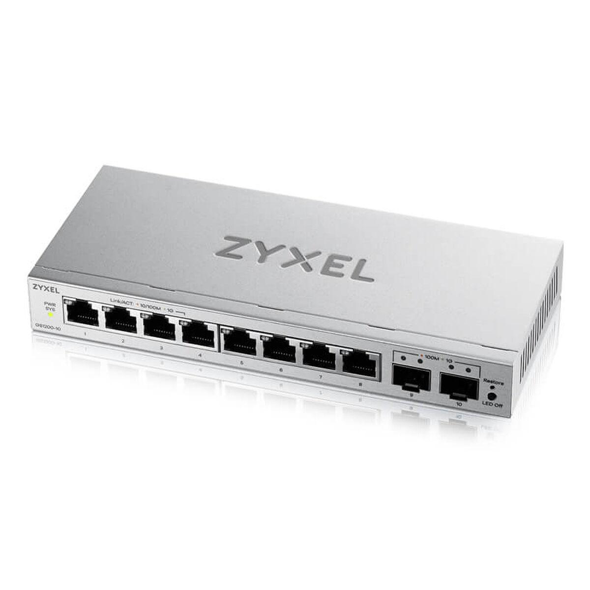 ZyXEL GS1200-10V3 gigabit switch - 8 porte, grå billede