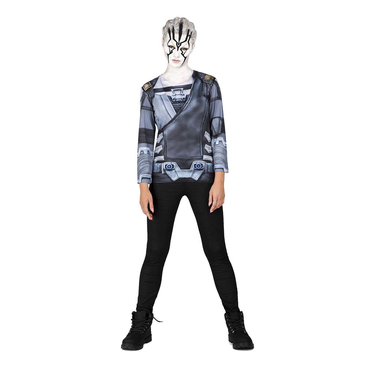 Jaylah Star Trek - multifarvet T-shirt kostume til voksne, størrelse M (OUTLET A) billede