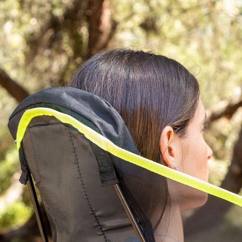 Kamprock - sammenklappelig campingstol med gynge, grøn/sort (OUTLET B)