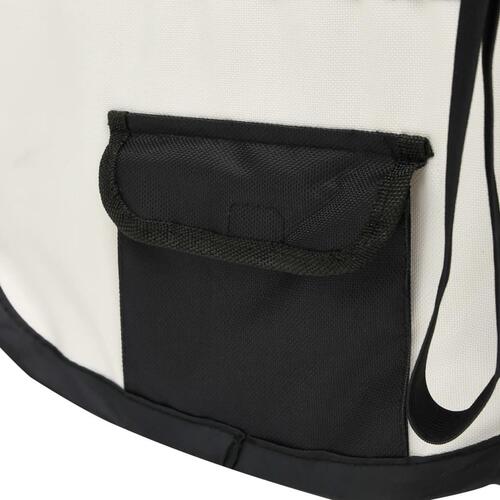 Foldbar hundegård med bæretaske 145x145x61 cm sort