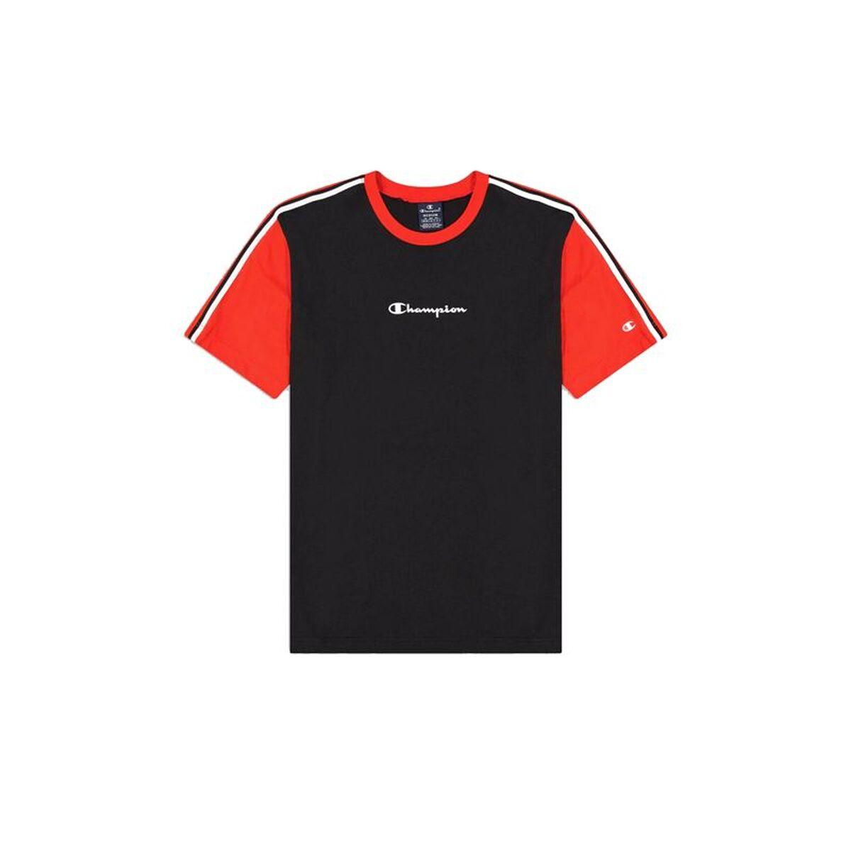 Champion kortærmet T-shirt til mænd - sort/rød, str. L billede