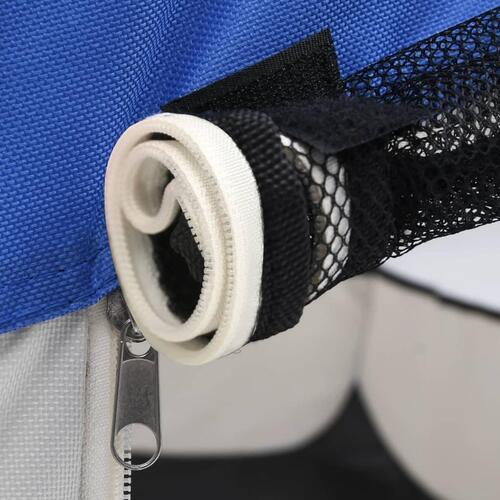 Foldbar hundegård med bæretaske 90x90x58 cm blå