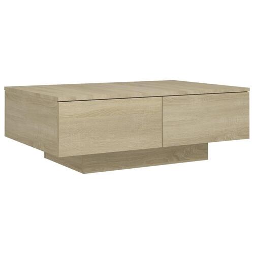 Sofabord 90x60x31 cm konstrueret træ sonoma-eg