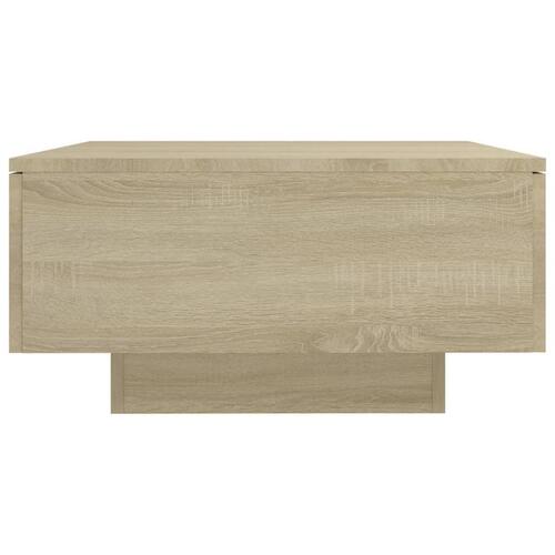Sofabord 90x60x31 cm konstrueret træ sonoma-eg