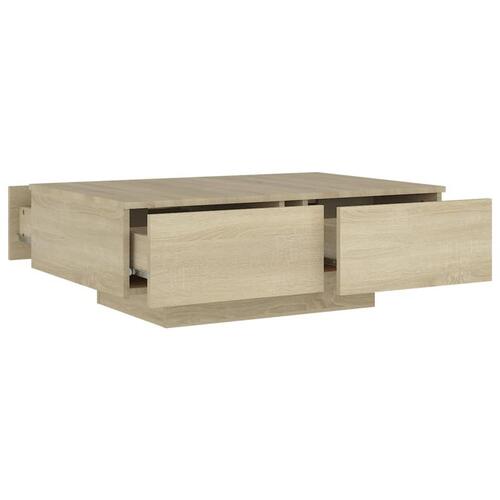 Sofabord 90x60x31 cm konstrueret træ sonoma-eg