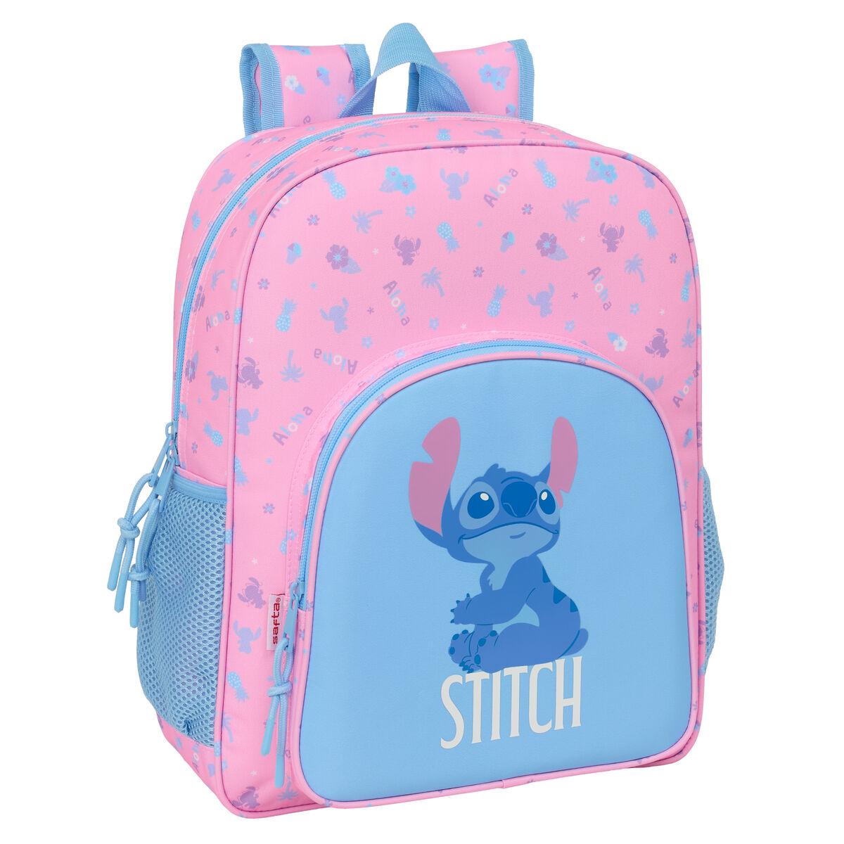 Lilo & Stitch skoletaske - Bright Pink, 32 × 38 × 12 cm billede
