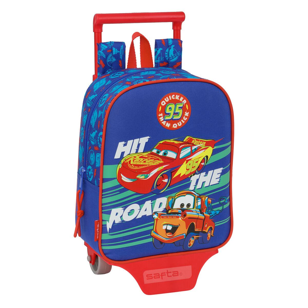 Cars skoletaske med trolley - Multifarvet 22 Ã 27 Ã 10 cm billede