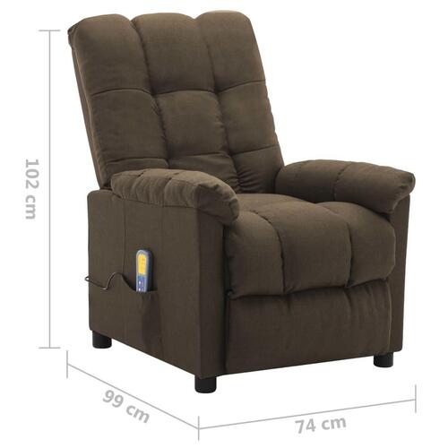 Massagestol stof brun