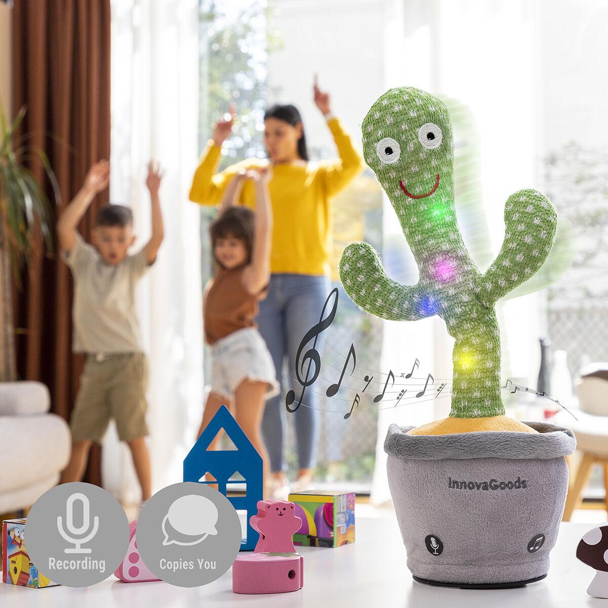 Cacxi - genopladelig dansende og talende kaktus med musik og LED-lys - Grøn (OUTLET A) billede
