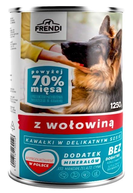 Frendi vådfoder til hund – okse i delikat sauce, 1.250 g billede