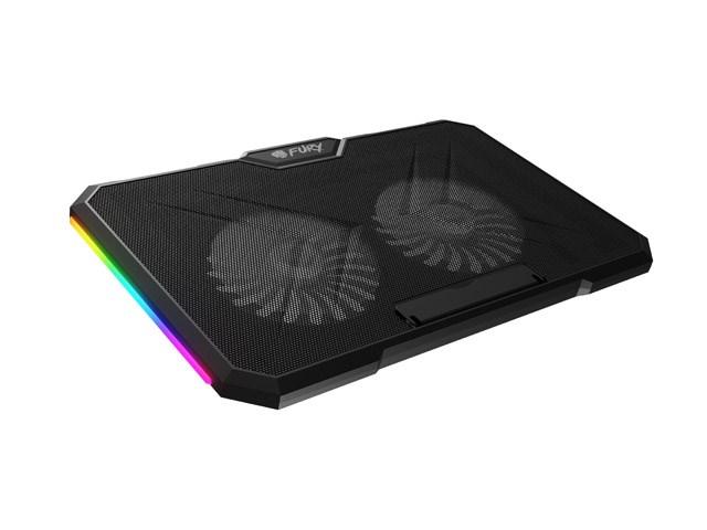 FURY Gunbai G3 køleplade til laptop 14,1–17,3" – 2 blæsere, RGB, 2× USB billede