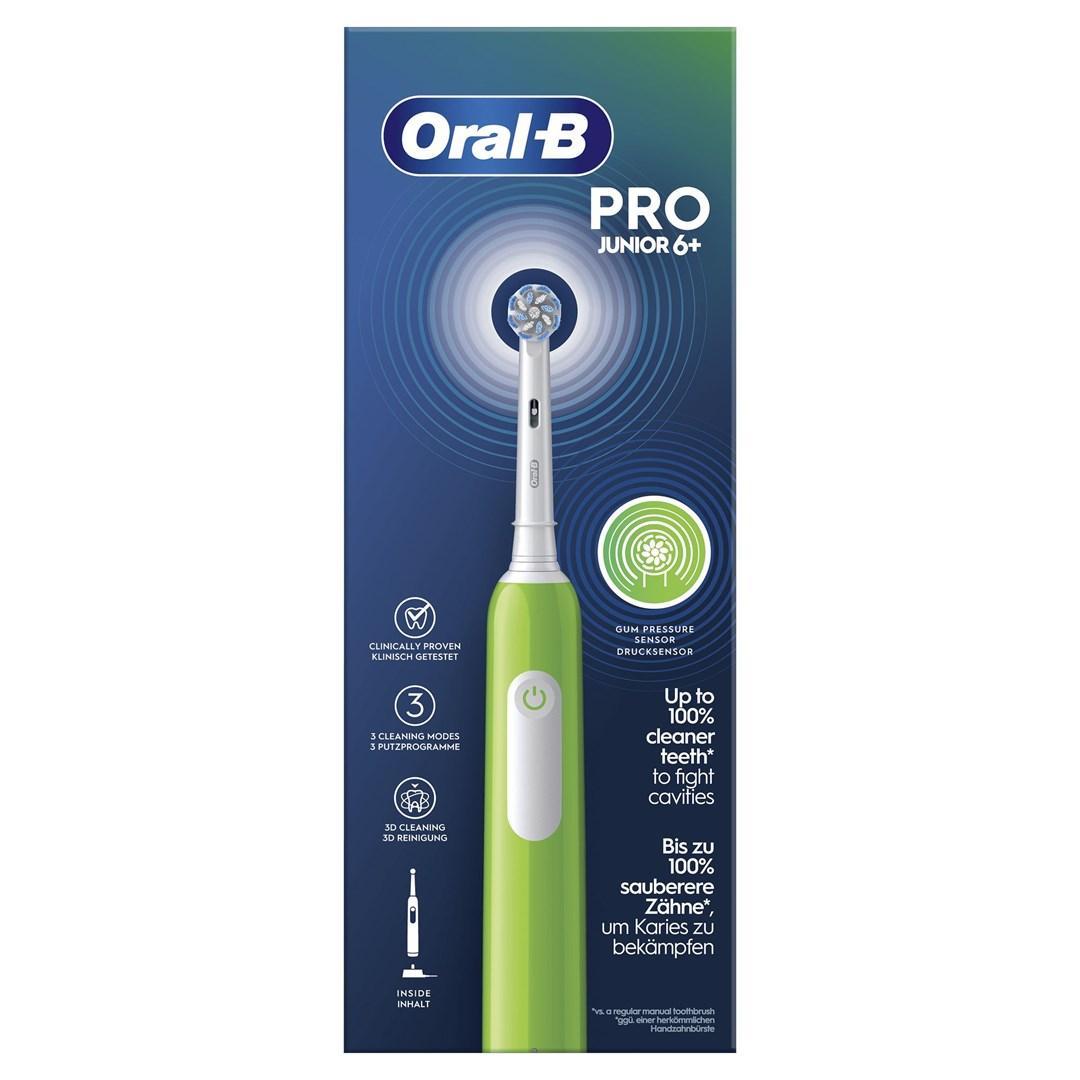 Oral-B Pro Junior elektrisk tandbørste til børn 6+ - roterende, grøn