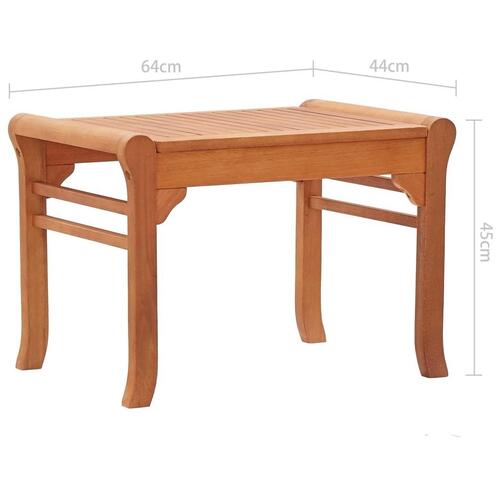 Havebænk 64 cm massivt eukalyptustræ