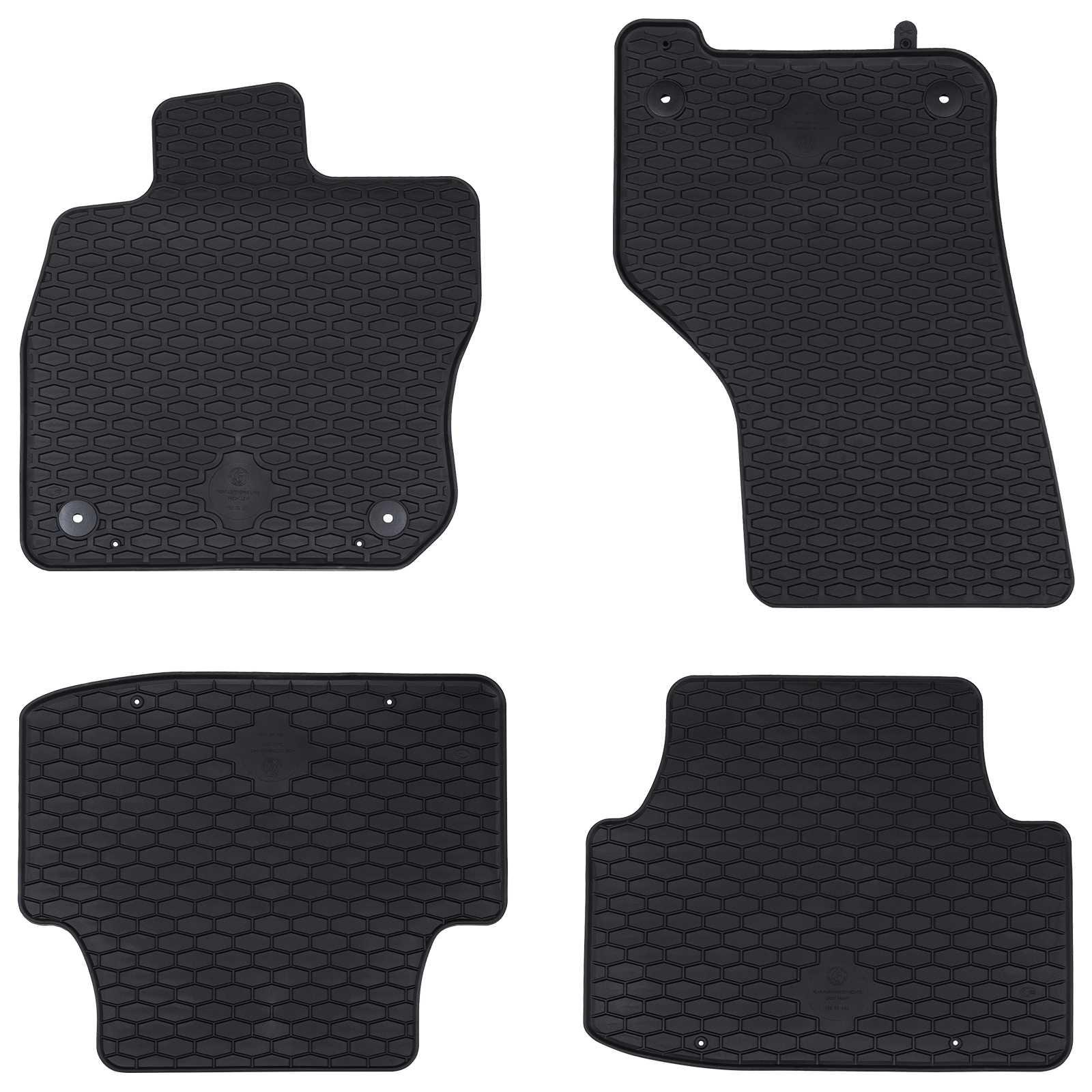 Bilmåtte 4 stk Sort passer til VW GOLF VIII Variant TPE billede