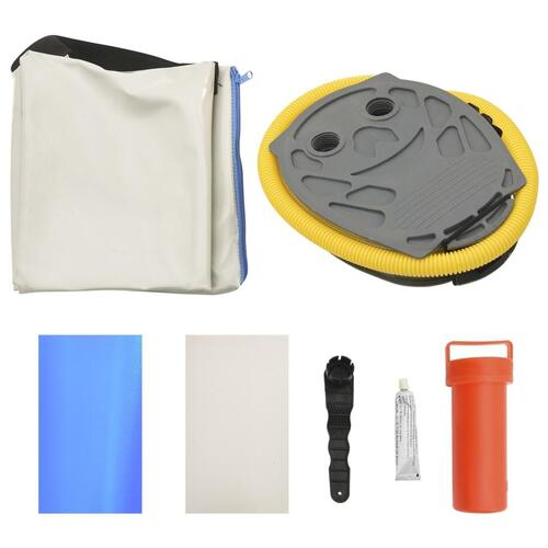 Oppustelig gymnastikmåtte med pumpe 100x100x20 cm PVC blå