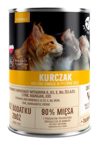 Pet Republic Sterile Kylling – vådfoder til kat, 400 g billede