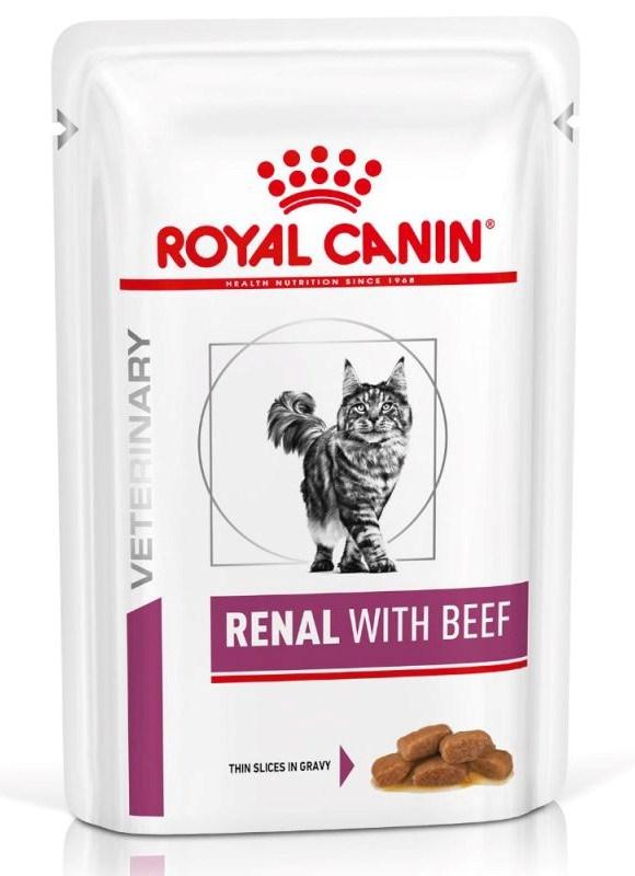 Royal Canin Veterinary Renal kattevådfoder - okse, 12×85 g billede