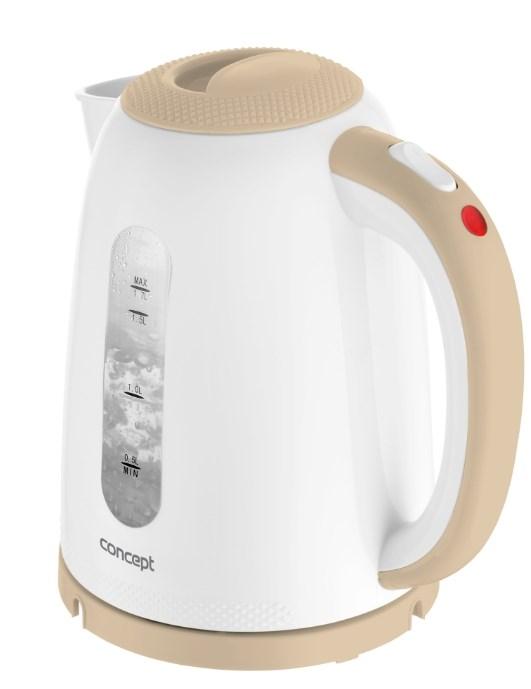CONCEPT RK2331 elkedel 1,7 l – 2.200 W, beige/hvid billede