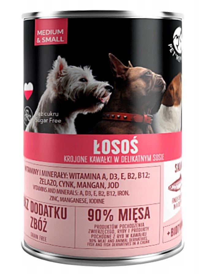 PetRepublic Adult Medium & Small Laks – vådfoder til hund, 400 g billede