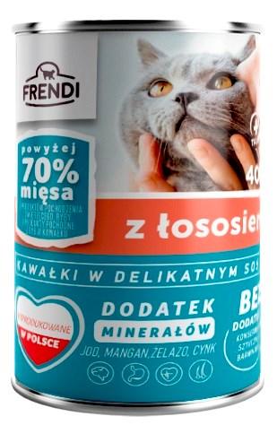 Frendi vådfoder til kat – stykker med laks i delikat sauce, 400 g billede