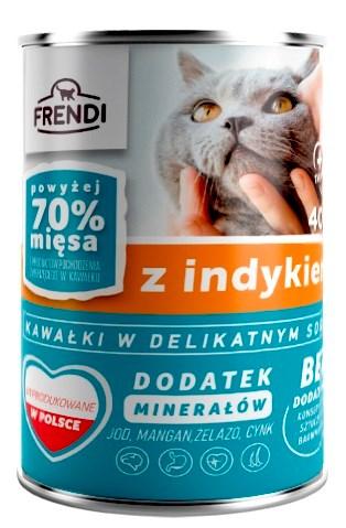 Frendi vådfoder til kat – stykker med kalkun i delikat sauce, 400 g billede