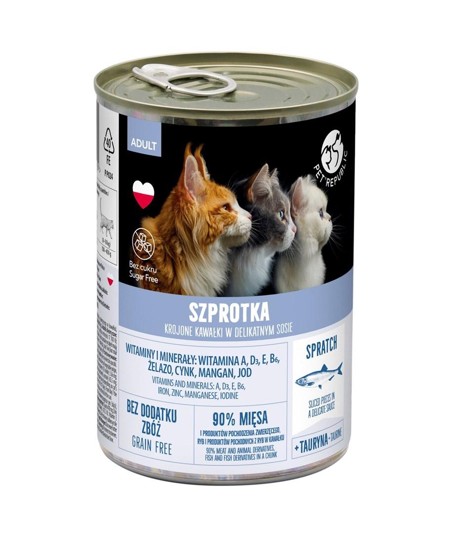 PetRepublic Sprat – stykker i delikat sauce, vådfoder til kat – 400 g billede