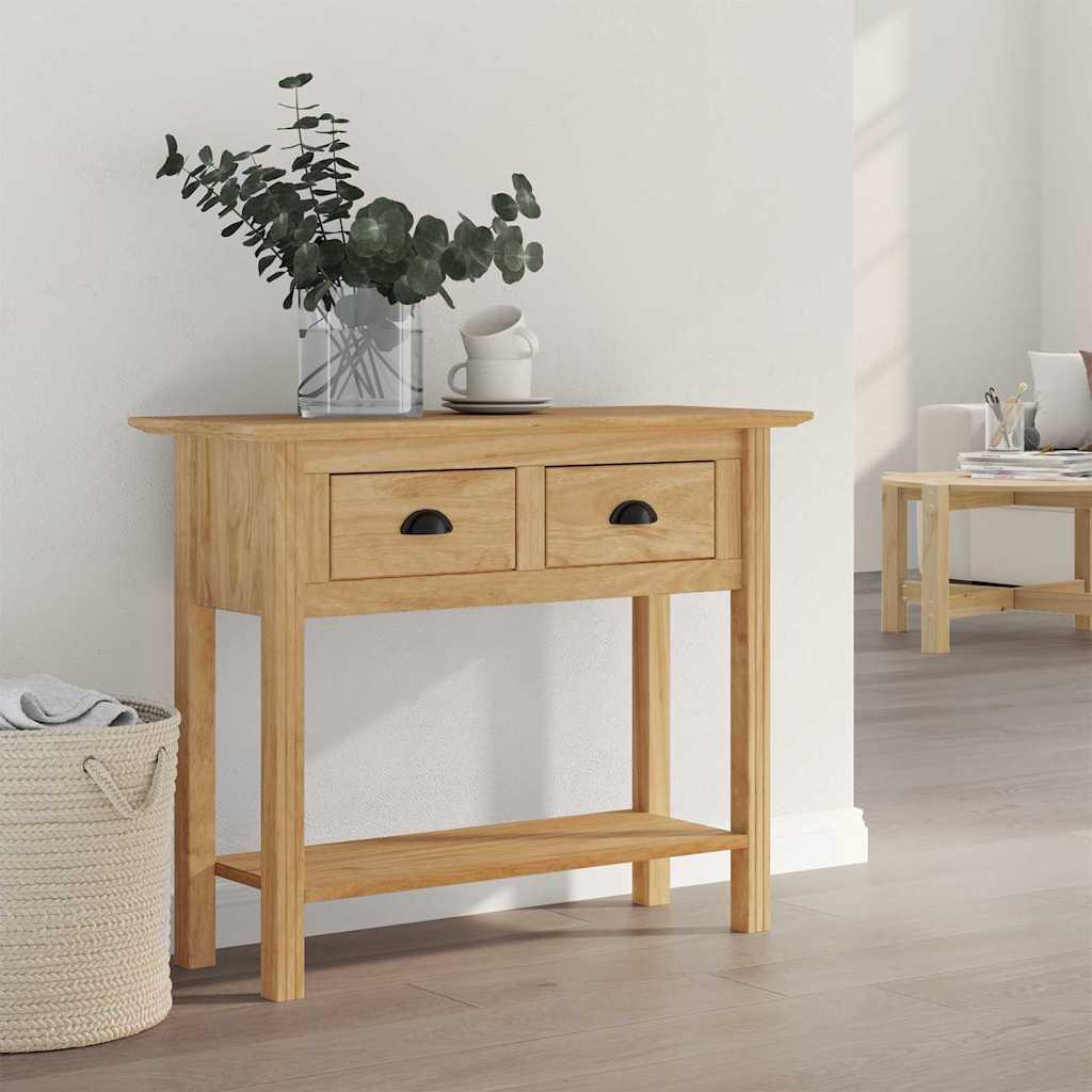 Konsolbord BODO Honningbrun 91 x 34.7 x 74 cm Konstrueret træ billede