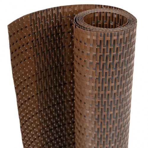 Altanafskærmning 600×100 cm i polyrattan - brun/sort