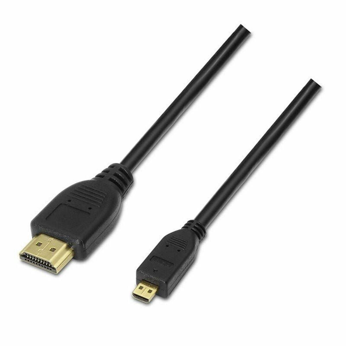 Aisens A119-0116 HDMI til Micro HDMI-kabel 0,8 m - sort billede