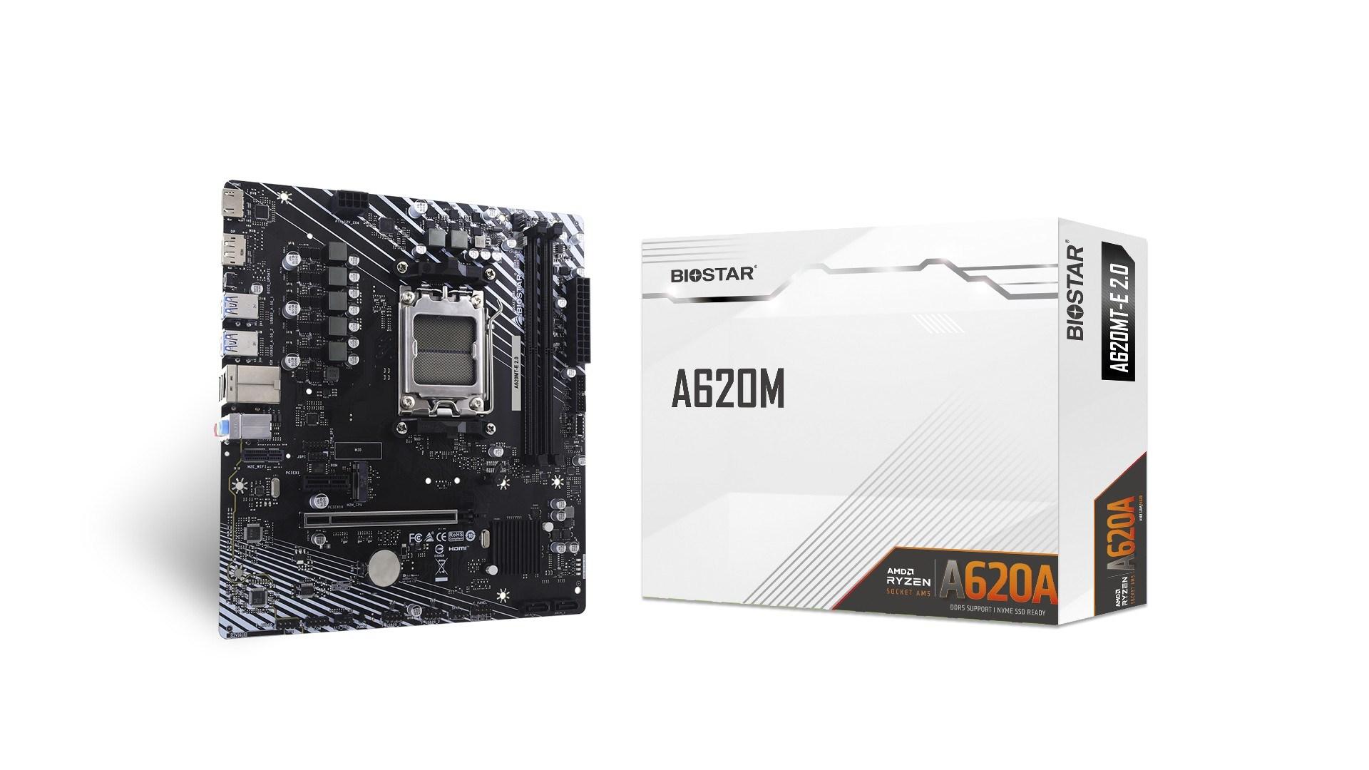 Biostar A620MT‑E 2.0 micro ATX bundkort – AM5, DDR5 billede